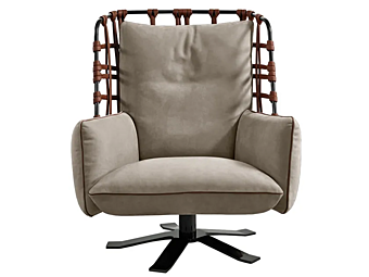 Fauteuil pivotant en cuir Gamma Arredamenti Cocoon usine GAMMA ARREDAMENTI de l'Italie