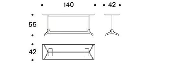 Table console rectangulaire en marbre de Carrare Saba Hexa usine SABA de l'Italie. Foto №4