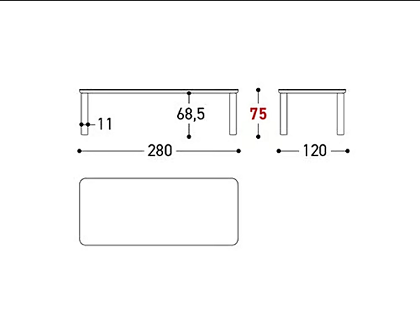 Table de jardin en aluminium avec plateau en céramique ou HPL sur mesure VARASCHIN usine VARASCHIN de l'Italie. Foto №29