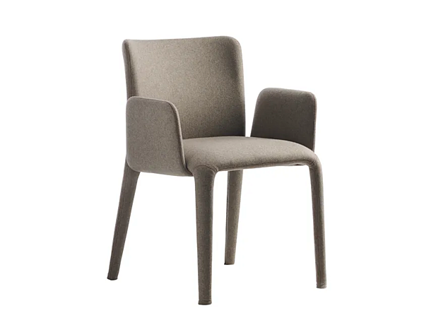 Fauteuil en tissu rembourré avec accoudoirs Potocco collection Lars 902 P 902/P usine POTOCCO de l'Italie. Foto №1