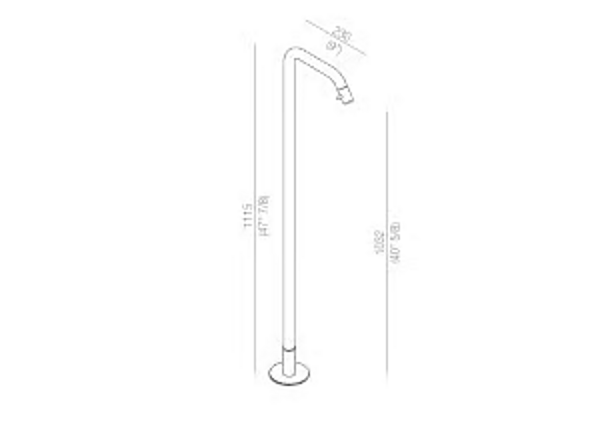 Robinet de lavabo sur pied en laiton AGAPE Memory usine Agape de l'Italie. Foto №4