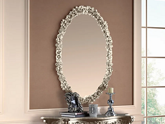 Miroir mural ovale avec cadre en métal CASA +39 PRESTIGE 901