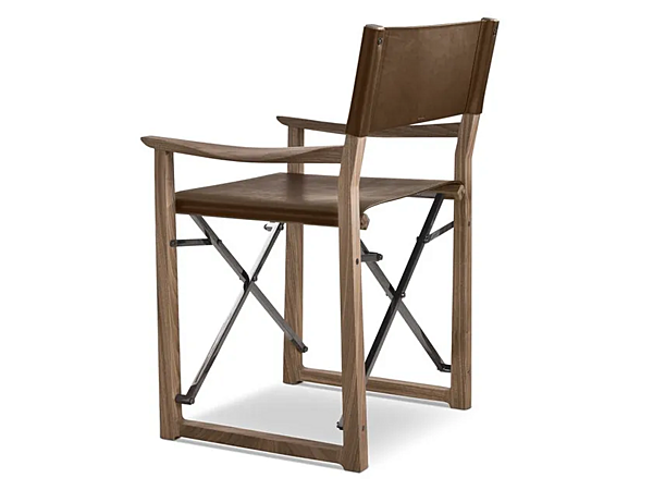 Chaise pliante en cuir tanné CLAP I 4 Mariani usine i 4 Mariani de l'Italie. Foto №2