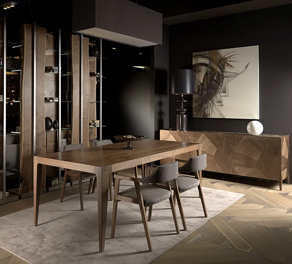 Table rectangulaire en bois massif Leonardo ARTE BROTTO L614N L614N usine Arte Brotto de l'Italie. Foto №2