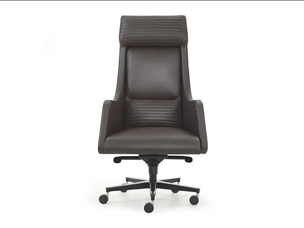 Chaise de direction pivotante en cuir avec dossier haut IBIS I 4 Mariani usine i 4 Mariani de l'Italie. Foto №2