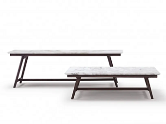 Table basse rectangulaire en marbre Giano FLEXFORM usine FLEXFORM de l'Italie