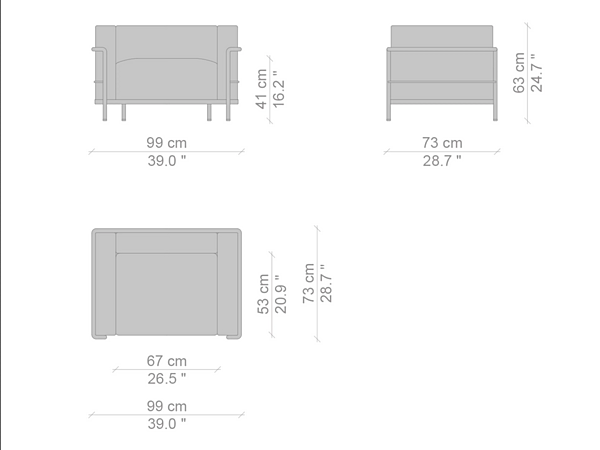 Fauteuil avec accoudoirs en tissu CASSINA Grand Confort Grand Modèle D 003 usine CASSINA de l'Italie. Foto №4