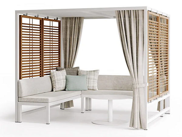 Gazebo en aluminium avec banc Atmosphera Alcova usine ATMOSPHERA de l'Italie. Foto №5