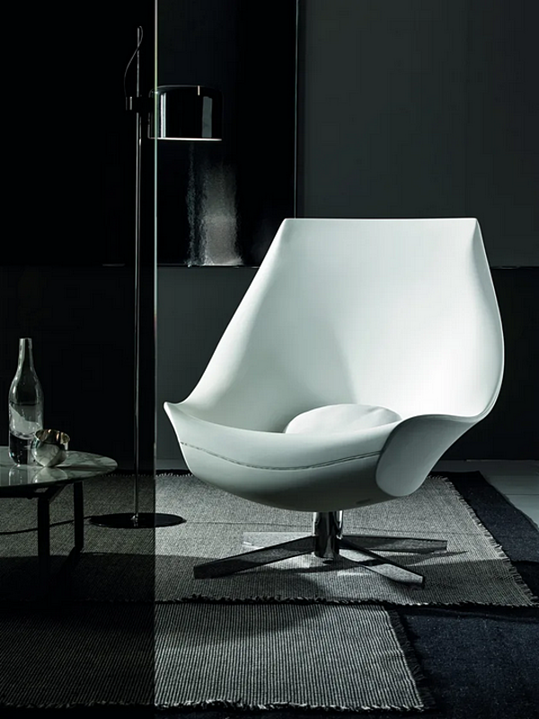 Fauteuil pivotant en tissu beige I 4 Mariani usine i 4 Mariani de l'Italie. Foto №7