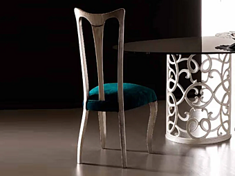 Chaise en tissu rembourrée Antares CORTEZARI usine CORTE ZARI de l'Italie