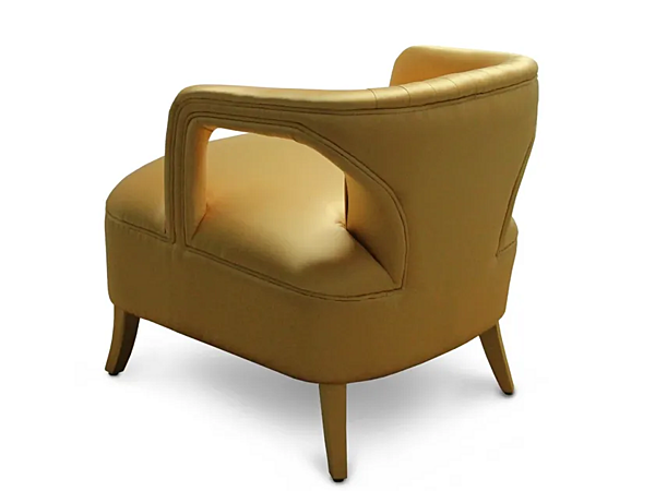 Fauteuil en satin rembourré avec accoudoirs Karoo BRABBU usine BRABBU de l'Italie. Foto №3