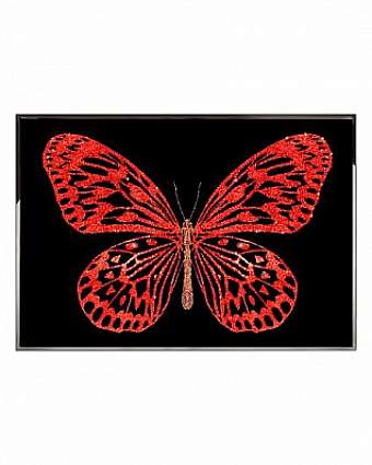 Panneau, peinture RED BUTTERFLY