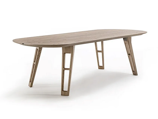 Table ovale en placage bois Axel Frigerio usine Frigerio de l'Italie. Foto №1