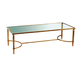 Table basse rectangulaire en verre et fer MARIONI LEO 01438