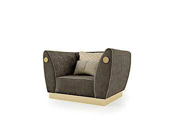Fauteuil en tissu avec accoudoirs Symphony Bizzotto Italia