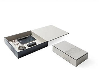 Boîte de rangement en cuir GIORGETTI GA467G, GA466G Boîte de rangement en cuir GIORGETTI GA467G, GA466G usine GIORGETTI de l'Italie