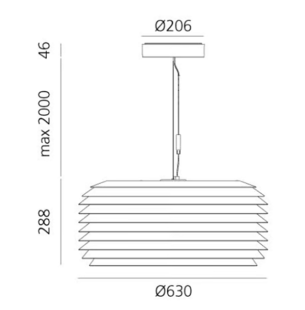 Lampe suspendue extérieure en aluminium Slicing Artemide T250210, T250410, T250510 usine Artemide de l'Italie. Foto №14