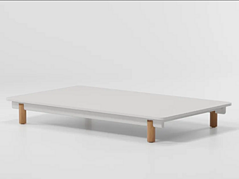Table basse rectangulaire en aluminium KETTAL Molo usine KETTAL de l'Italie