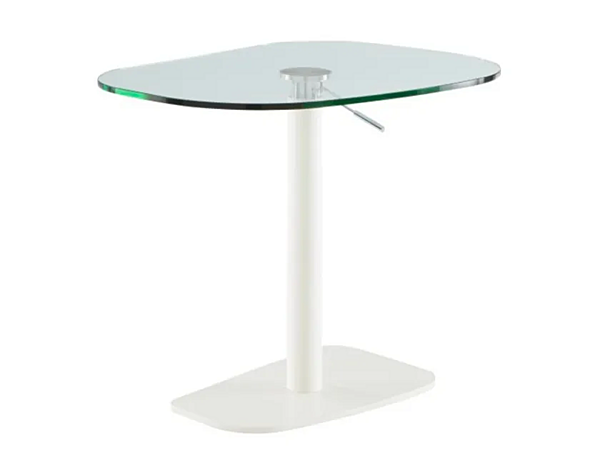 Table en verre et acier réglable en hauteur Piazza LIGNE ROSET 19980000-19980002 usine LIGNE ROSET de l'Italie. Foto №1