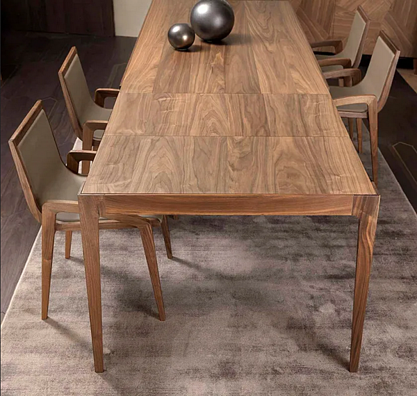Table rectangulaire en bois massif Leonardo ARTE BROTTO L614N L614N usine Arte Brotto de l'Italie. Foto №4
