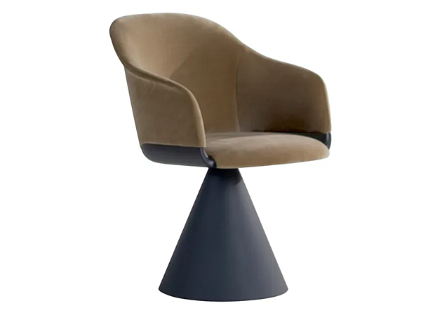 Fauteuil pivotant en cuir avec accoudoirs Potocco Lyz 918 PGC 918/PGC usine POTOCCO de l'Italie. Foto №1