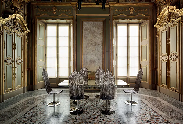 Chaise haute en polycarbonate Milano Edra usine EDRA de l'Italie. Foto №2