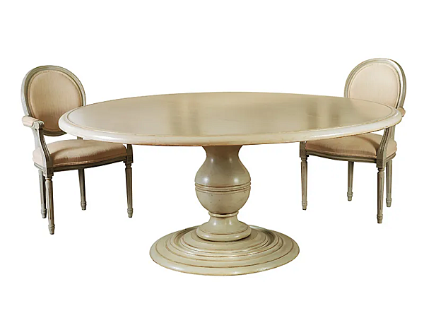 Table ronde extensible en bois massif Tudor MARIONI 01984RA usine MARIONI de l'Italie. Foto №3