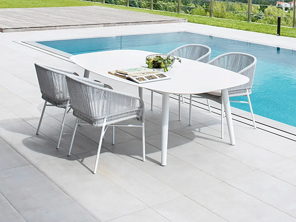 Chaise en aluminium revêtue de poudre avec accoudoirs VARASCHIN Cricket 2989, 2989L usine VARASCHIN de l'Italie. Foto №4