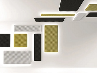 Panneau acoustique en tissu avec éclairage intégré Artemide Eggboard