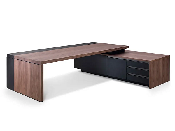 Bureau exécutif rectangulaire avec tiroirs en bois Kefa I 4 Mariani usine i 4 Mariani de l'Italie. Foto №1