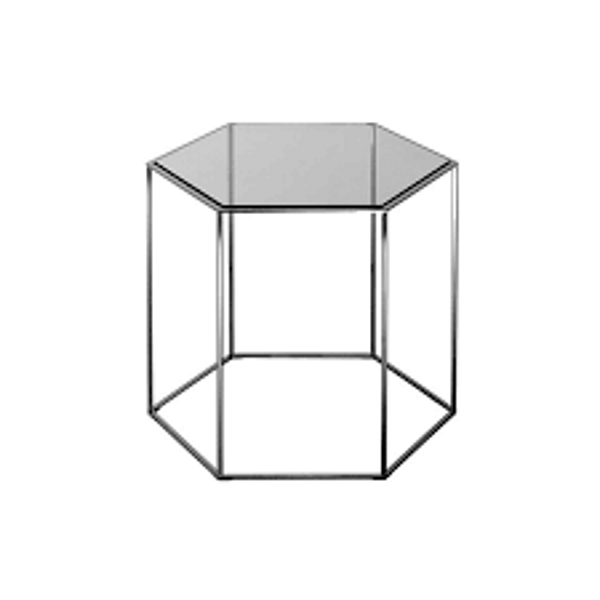 Table basse DESALTO Hexagon Tris - "Metal" sheet top 691 usine DESALTO de l'Italie. Foto №1