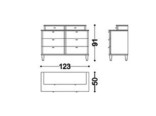 Commode en bois Desire OPERA CONTEMPORARY ANGELO CAPPELLINI usine OPERA CONTEMPORARY de l'Italie. Foto №5