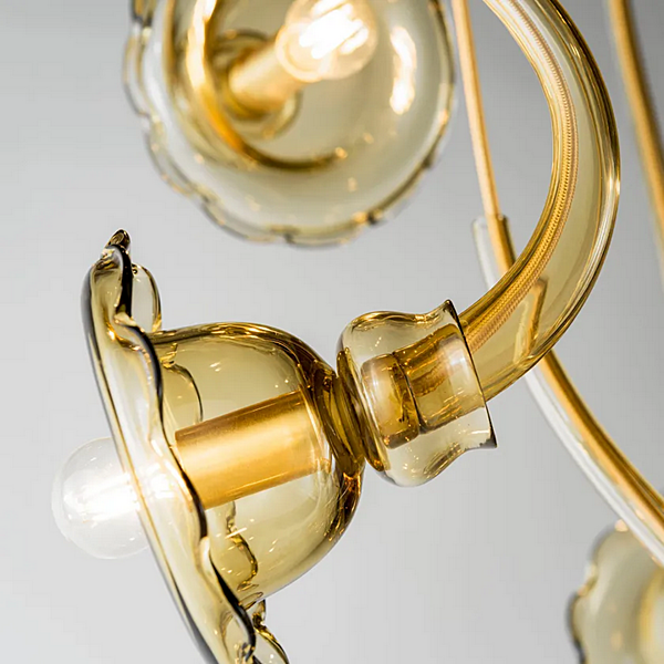 Suspension en verre soufflé Ikebana 16 MULTIFORME SL3370-16-FB usine MULTIFORME de l'Italie. Foto №4