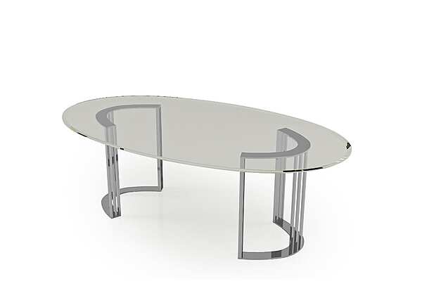 Table à manger ovale en verre Symphony Infinity Bizzotto Italia usine Bizzotto Italia de l'Italie. Foto №2