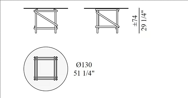 Table ronde en polycarbonate pour extérieur Edra A Mare AMR060T usine EDRA de l'Italie. Foto №10