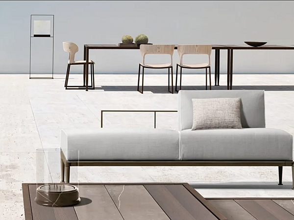 Chaise de jardin à base glissante en matériau GEA GIORGETTI 87040 usine GIORGETTI de l'Italie. Foto №6