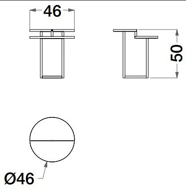 Table d'appoint en placage bois et métal Sesto Senso CPRN HOMOOD S564 usine CPRN HOMOOD de l'Italie. Foto №2