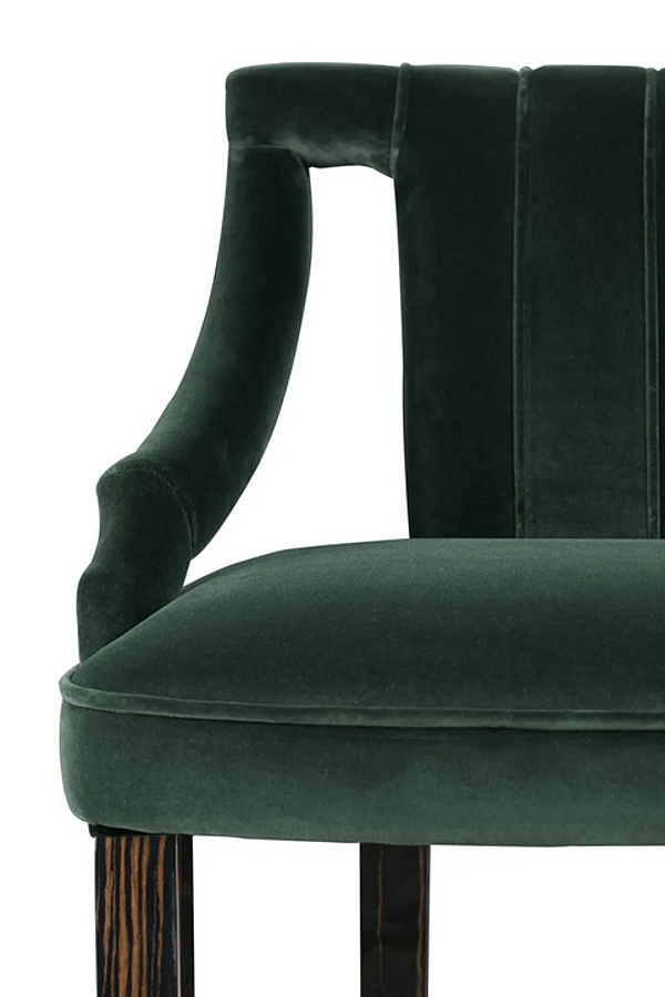 Tabouret en velours rembourré avec accoudoirs BRABBU CAYO usine BRABBU de l'Italie. Foto №3