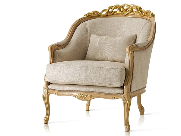 Fauteuil en velours avec accoudoirs A.R. Arredamenti Harmony 337 usine A.R.ARREDAMENTI SRL de l'Italie. Foto №1