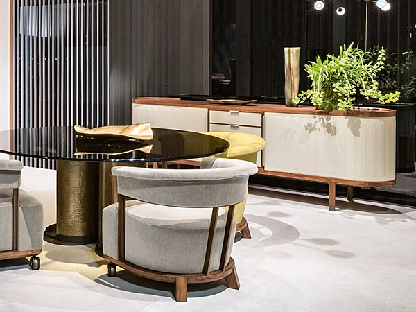 Buffet avec portes coulissantes en bois GIORGETTI DIA 54145 usine GIORGETTI de l'Italie. Foto №7