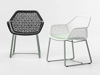 Chaise de jardin en fibre synthétique à base traînante KETTAL MAIA