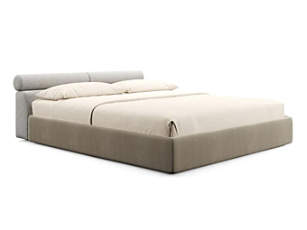 Lit double avec tête de lit rembourrée en tissu Liu Jo Living Collection Gavi usine Liu Jo Living Collection de l'Italie