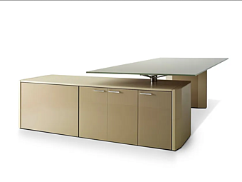 Bureau exécutif en bois en L avec tiroirs I 4 Mariani collection Symetria usine i 4 Mariani de l'Italie