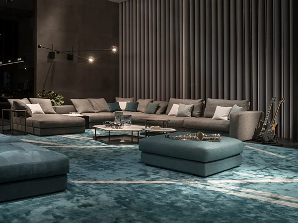 Tapis rond en soie de bambou fait main GIORGETTI Gradient Reflex GA142 usine GIORGETTI de l'Italie. Foto №3