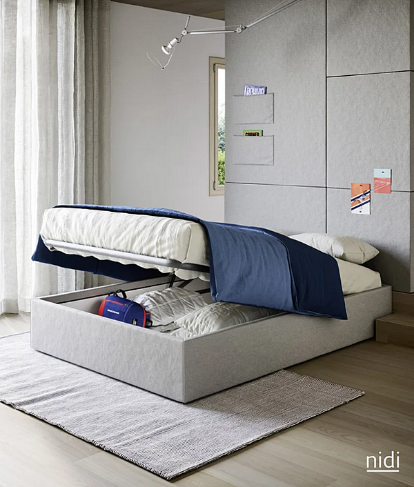 Sommier rembourré en tissu Nidi Skim usine nidi de l'Italie. Foto №4