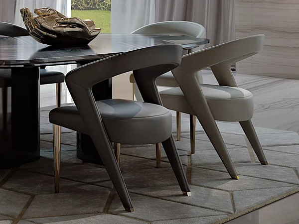 Fauteuil en cuir rembourré avec accoudoirs Bizzotto Italia Wave usine Bizzotto Italia de l'Italie. Foto №4