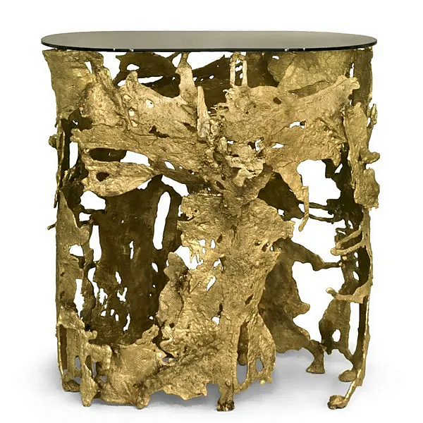Table console ovale en laiton BRABBU collection Cay usine BRABBU de l'Italie. Foto №2