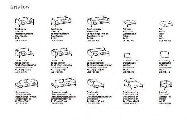Canapé DITRE ITALIA KRIS low usine DITRE ITALIA de l'Italie. Foto №3