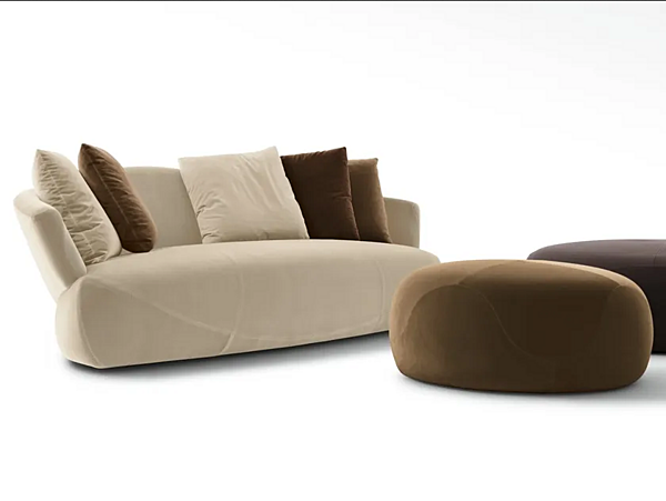 Canapé en tissu avec dossier rembourré GIORGETTI Solemyidae 69850, 69860 usine GIORGETTI de l'Italie. Foto №3