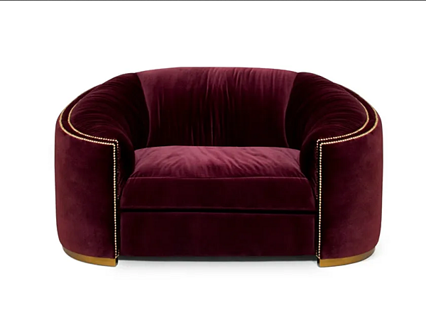 Fauteuil en velours avec accoudoirs BRABBU Wales usine BRABBU de l'Italie. Foto №1